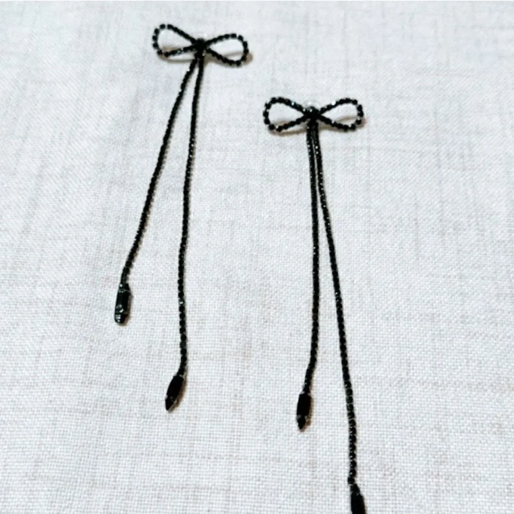 Rhinestone drop earrings #1452